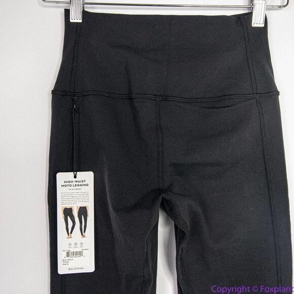 NEW Alo Yoga Women's High Waist Moto Legging in black, S - Picture 10 of 16